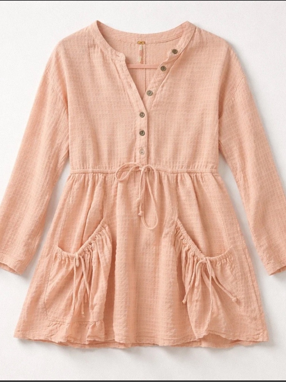 Free People Blush Peach Mini Dress - Picture 2 of 7